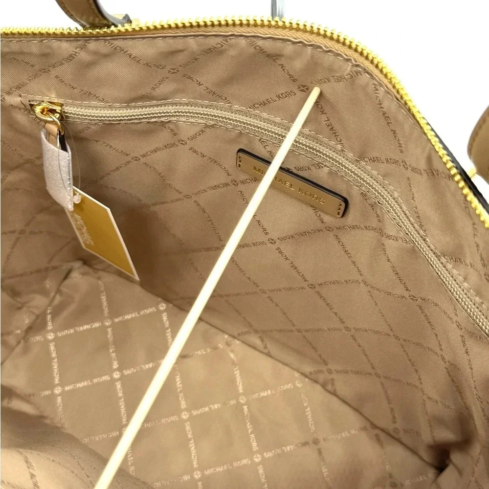 Michael Kors Large Charlotte TZ Tote Bag Gold (NWT)